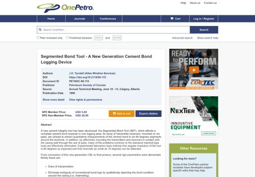 
                            4. Segmented Bond Tool - A New Generation Cement Bond Logging ...