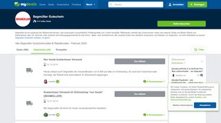 
                            10. Segmüller Gutschein ⇒ Rabatt sichern Februar 2019 - mydealz.de