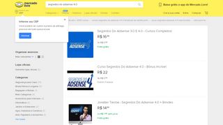 
                            8. Segredos Do Adsense 4.0 no Mercado Livre Brasil