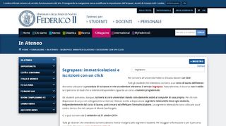 
                            9. Segrepass: immatricolazioni e iscrizioni con un click | In ... - Unina