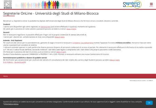 
                            10. Segreterie online - Bicocca