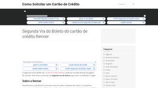 
                            9. Segunda Via do Boleto do cartão de crédito Renner - Fatura cartão ...