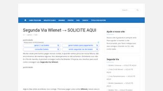 
                            9. Segunda Via Wlenet → SOLICITE AQUI - 2a via