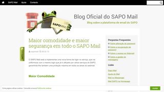 
                            9. Segurança - Blog do SAPO Mail