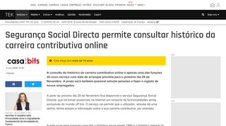 
                            10. Segurança Social Directa permite consultar histórico da carreira ...