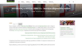 
                            4. SEGURANÇA SOCIAL DIRETA - Serviços disponíveis online ...