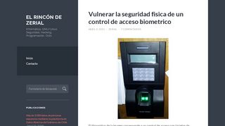 
                            8. Seguridad fisica: Vulnerar un control de acceso biometrico ZEM560 ...
