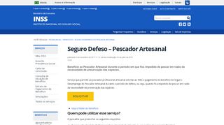 
                            12. Seguro Defeso – Pescador Artesanal – INSS