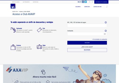 
                            8. Seguros AXA - Seguros de coche, salud, vida y hogar. Acceso AXAVIP