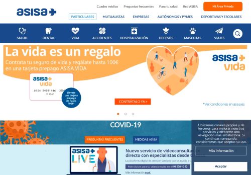 
                            5. Seguros de salud. Aseguradora de salud líder en España ASISA