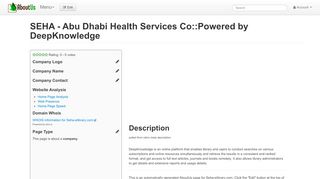 
                            13. SEHA - Abu Dhabi Health Services Co::Powered by DeepKnowledge ...