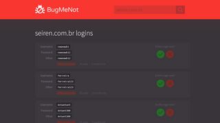 
                            2. seiren.com.br passwords - BugMeNot