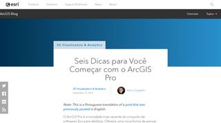
                            6. Seis Dicas para Você Começar com o ArcGIS Pro - Esri