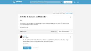 
                            13. Seite für Bi-Sexuelle und Schwule? (Liebe, Sex, Beziehung) - Gutefrage