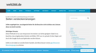 
                            2. Seiten verstecken/anzeigen – web266.de