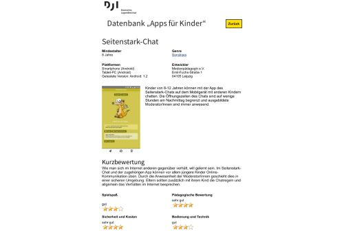 
                            10. Seitenstark-Chat - DJI - Apps für Kinder Datenbank