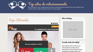 
                            2. Seja Atrevido - Top Sites de Relacionamento