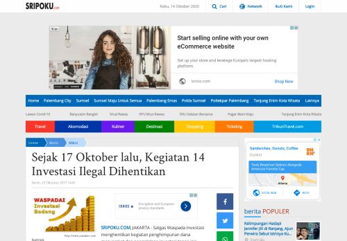 
                            12. Sejak 17 Oktober lalu, Kegiatan 14 Investasi Ilegal Dihentikan ...