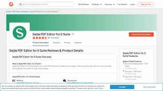 
                            10. Sejda PDF Editor for G Suite Reviews 2019 | G2 Crowd