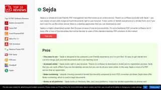 
                            7. SEJDA PDF Split, Merge, Edit & Convert Review | TOP 10 PDF Reviews