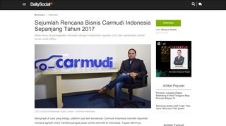 
                            7. Sejumlah Rencana Bisnis Carmudi Indonesia Sepanjang Tahun 2017 ...