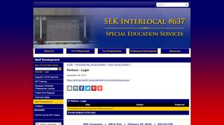 
                            9. SEK Interlocal #637 - Perform - Login