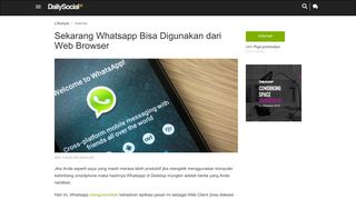 
                            4. Sekarang Whatsapp Bisa Digunakan dari Web Browser | Dailysocial