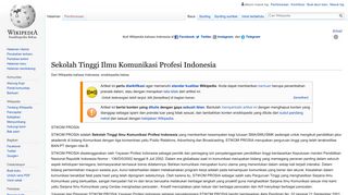 
                            2. Sekolah Tinggi Ilmu Komunikasi Profesi Indonesia - Wikipedia bahasa ...