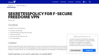 
                            7. Sekretesspolicy för F‑Secure FREEDOME | F-Secure
