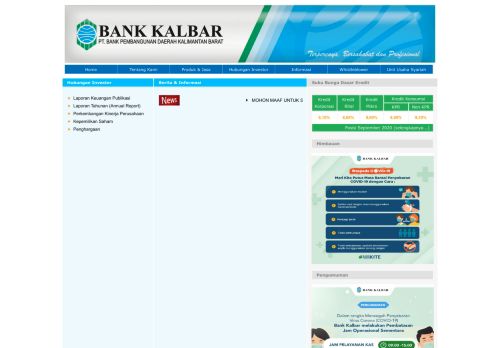 
                            4. Selamat Datang Di Website Bank Kalbar