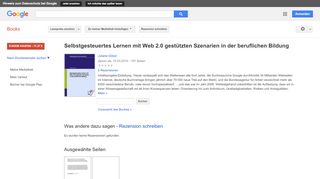 
                            8. Selbstgesteuertes Lernen mit Web 2.0 gestützten Szenarien in der ...