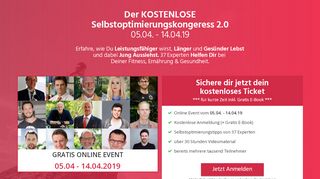 
                            2. ▷ Selbstoptimierungskongress 2018 Sei jetzt kostenlos mit dabei!