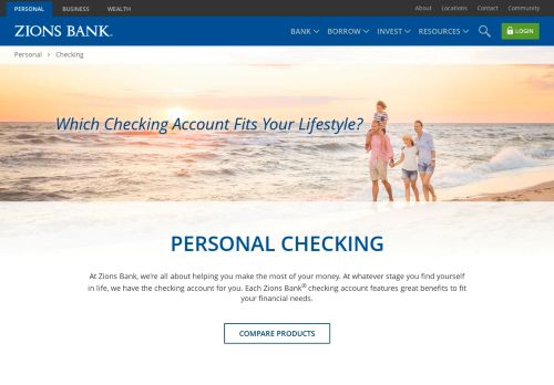 
                            6. Select a Checking Account | Personal Checking | Zions Bank