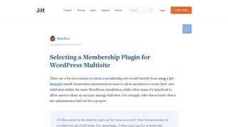 
                            7. Select a Membership Plugin for WordPress Multisite - Sell with WP - Jilt