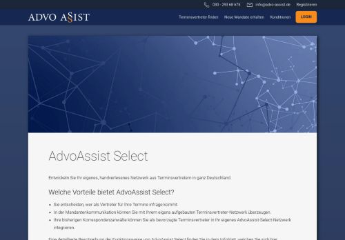 
                            12. Select | AdvoAssist