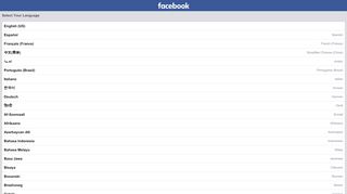 
                            5. Select Language - Facebook