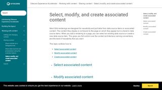 
                            9. Select, modify, and create associated content - Sitecore Documentation