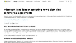 
                            6. Select Plus Retirement | Microsoft Volume Licensing