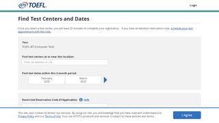 
                            7. Select Your TOEFL ® Testing Location - The TOEFL Test: Find Your ...