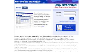 
                            1. Selection Manager - Powered by USA Staffing
