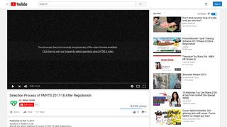 
                            8. Selection Process of PMYTS 2017-18 After Registration - YouTube