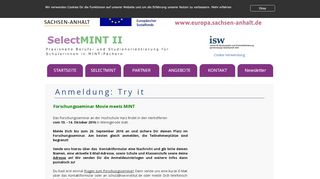 
                            11. selectmint | Anmeldung FW HS Harz