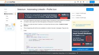 
                            2. Selenium : Automating LinkedIn - Profile Icon - Stack Overflow