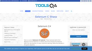 
                            4. Selenium C# Tutorial for Beginners | Learn Selenium C# - ToolsQA