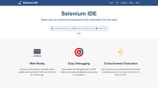 
                            12. Selenium IDE · Open source record and playback test automation for ...