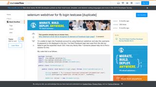 
                            6. selenium webdriver for fb login testcase - Stack Overflow