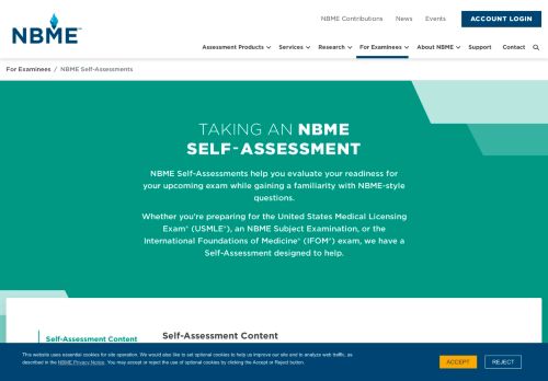 
                            6. Self Assessment Services | NBME