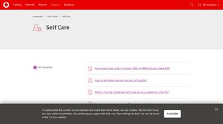 
                            5. Self Care - Care Centre - Vodafone.cz