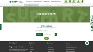 
                            4. Self Help Portal | Religare Health Insurance