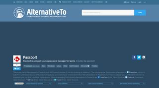 
                            13. Self-Hosted Passbolt Alternatives - AlternativeTo.net